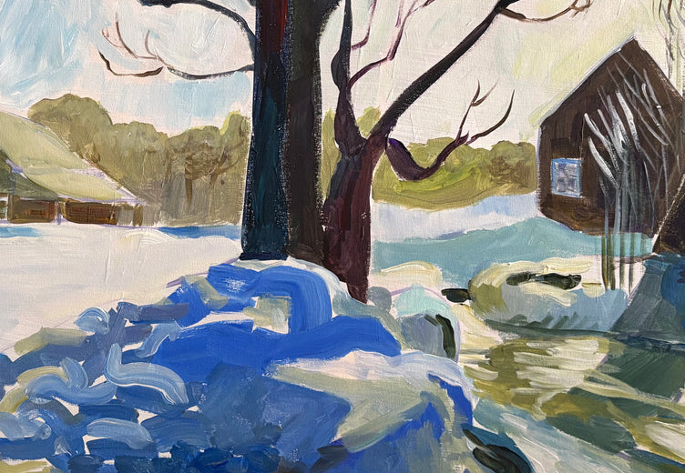 Melting Snow by Robert Hofherr |   Closeup View of Artwork 