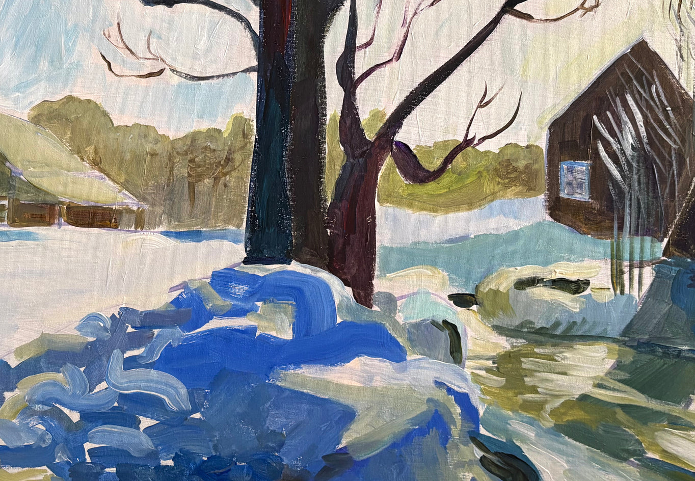 Melting Snow by Robert Hofherr |  Closeup View of Artwork 