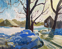 Original art for sale at UGallery.com | Melting Snow by Robert Hofherr | $1,025 | acrylic painting | 24' h x 30' w | thumbnail 1