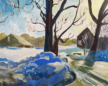 acrylic painting by Robert Hofherr titled Melting Snow