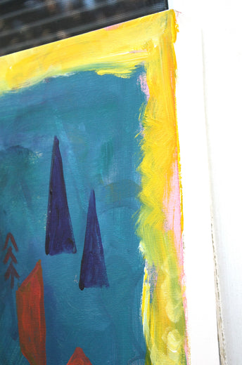 Moody Blue by Robert Hofherr |  Side View of Artwork 