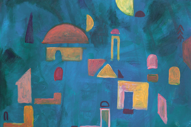 Moody Blue by Robert Hofherr |   Closeup View of Artwork 