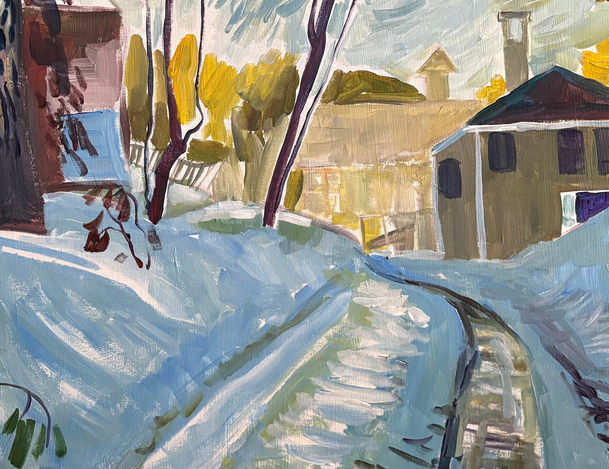 Morning Blues by Robert Hofherr |  Closeup View of Artwork 