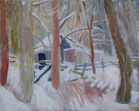 Original art for sale at UGallery.com | Myrtle Street Barn by Robert Hofherr | $1,375 | acrylic painting | 24' h x 30' w | thumbnail 1