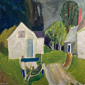 Original art for sale at UGallery.com | New Harbor, Maine by Robert Hofherr | $1,100 | acrylic painting | 24' h x 24' w