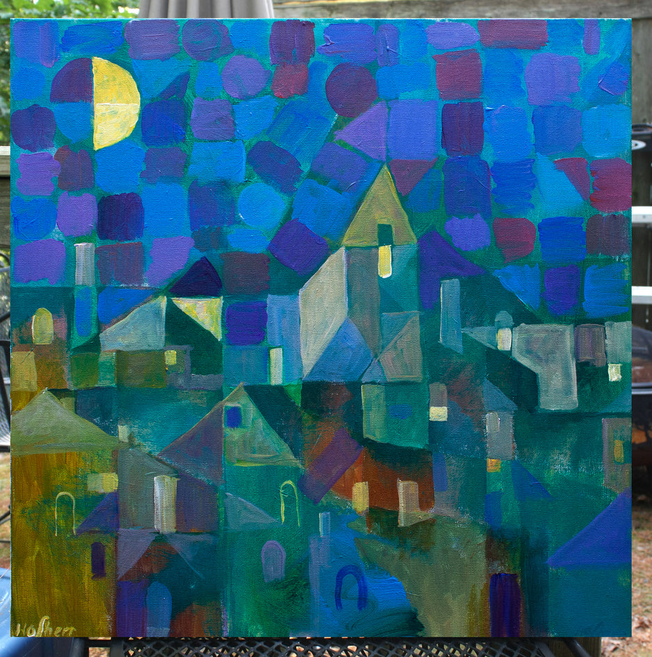 Night Lights by Robert Hofherr |  Context View of Artwork 