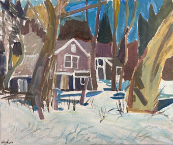 acrylic painting by Robert Hofherr titled Old Gray