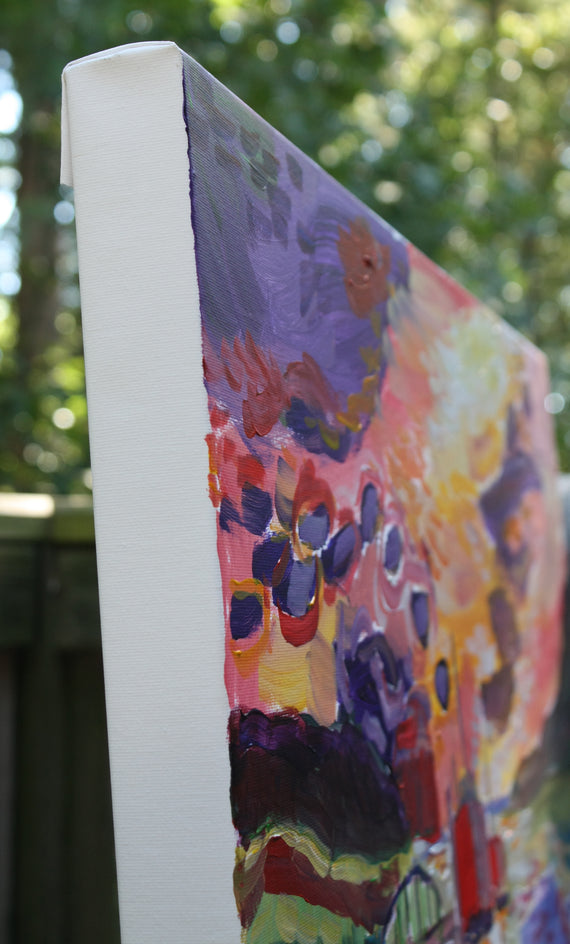 On the River by Robert Hofherr |  Side View of Artwork 