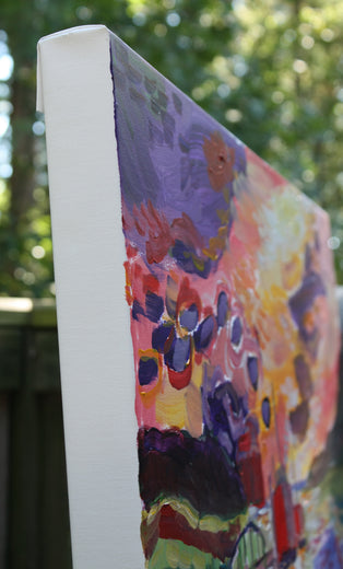 On the River by Robert Hofherr |  Side View of Artwork 