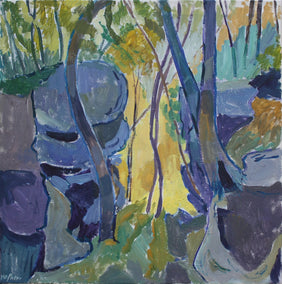 acrylic painting by Robert Hofherr titled Outcrop