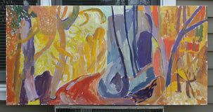 Original art for sale at UGallery.com | Passage by Robert Hofherr | $3,200 | acrylic painting | 24' h x 48' w | thumbnail 3