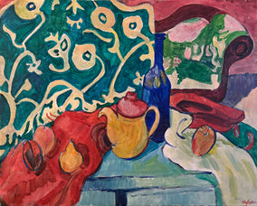 Original art for sale at UGallery.com | Peaches and Pear by Robert Hofherr | $1,275 | acrylic painting | 24' h x 30' w