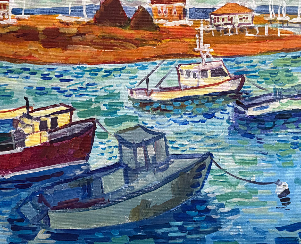 Scituate Harbor by Robert Hofherr |  Closeup View of Artwork 