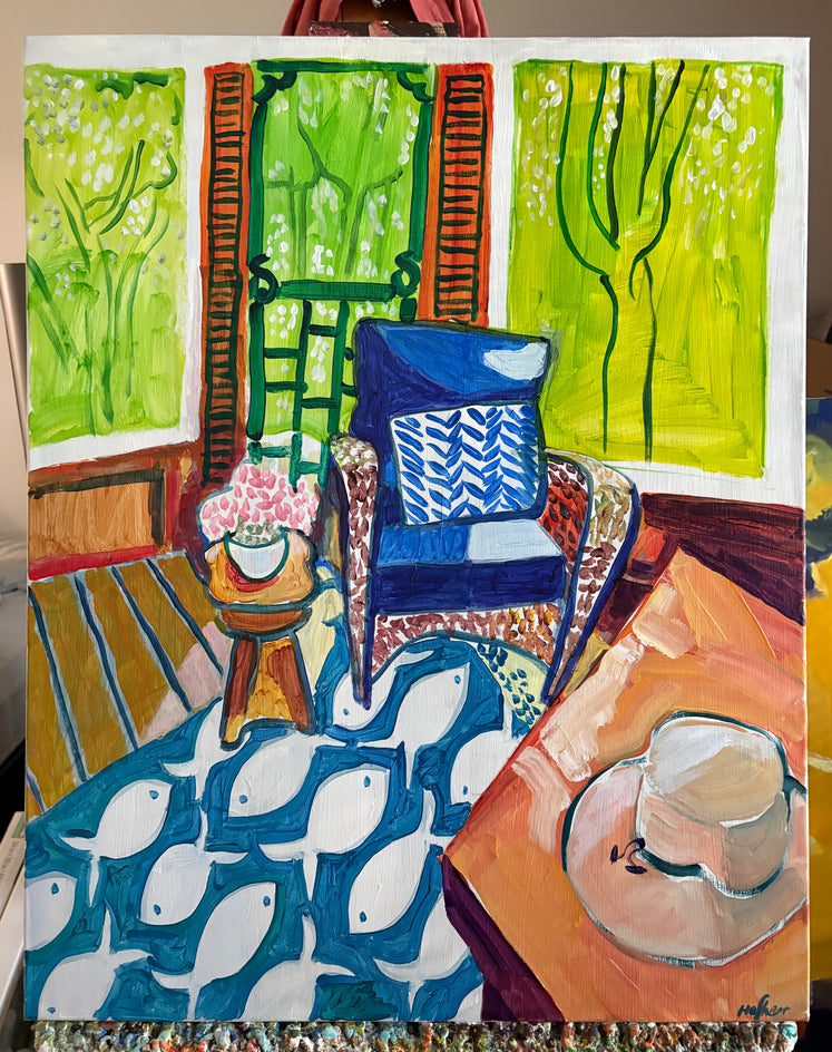 Screened Porch by Robert Hofherr |  Context View of Artwork 