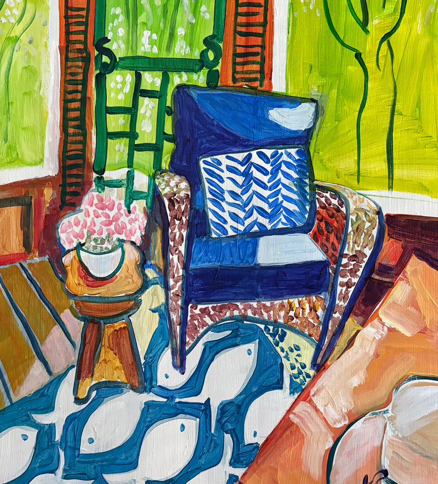 Screened Porch by Robert Hofherr |  Closeup View of Artwork 