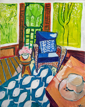 Original art for sale at UGallery.com | Screened Porch by Robert Hofherr | $1,175 | acrylic painting | 30' h x 24' w