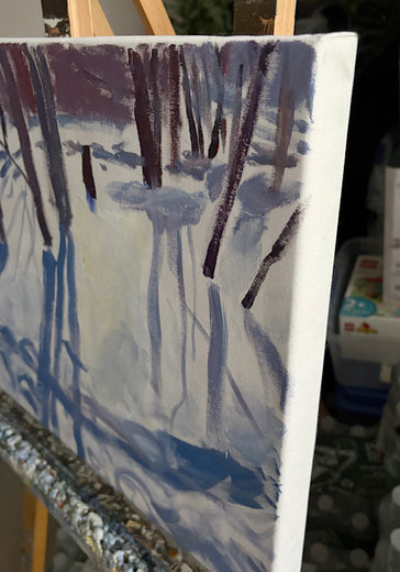 Shadows of Winter by Robert Hofherr |  Side View of Artwork 