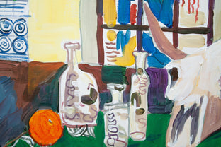 Still Life with Cow Skull by Robert Hofherr |   Closeup View of Artwork 