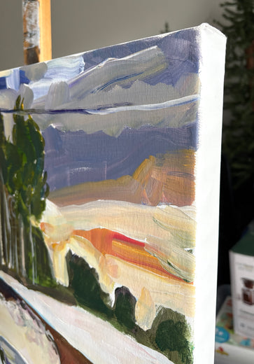 Stump Pond by Robert Hofherr |  Side View of Artwork 