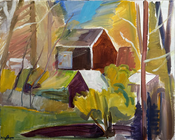 acrylic painting by Robert Hofherr titled Sullivan's Barn