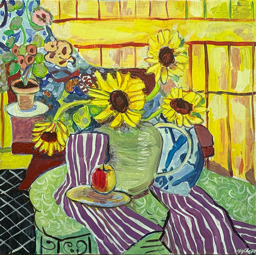 Sunflowers in a Pitcher by Robert Hofherr |  Artwork Main Image 