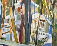 Original art for sale at UGallery.com | Sunlight on Trees by Robert Hofherr | $950 | acrylic painting | 24' h x 24' w | thumbnail 4