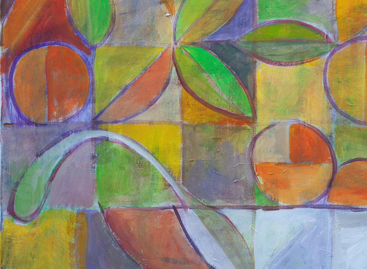 Sunny Oranges by Robert Hofherr |  Closeup View of Artwork 