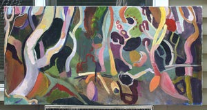 Original art for sale at UGallery.com | The Long Forest by Robert Hofherr | $2,350 | acrylic painting | 24' h x 48' w | thumbnail 3