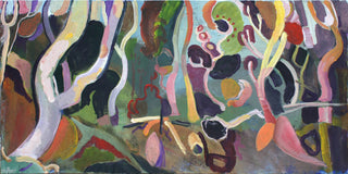 Original art for sale at UGallery.com | The Long Forest by Robert Hofherr | $2,350 | acrylic painting | 24' h x 48' w | thumbnail 1