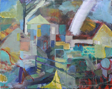 acrylic painting by Robert Hofherr titled The Structure Is the Meaning