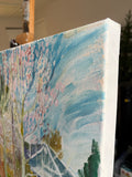 Original art for sale at UGallery.com | Trees in Bloom by Robert Hofherr | $950 | acrylic painting | 22' h x 28' w | thumbnail 2