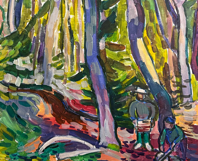 Two Woodsmen by Robert Hofherr |   Closeup View of Artwork 