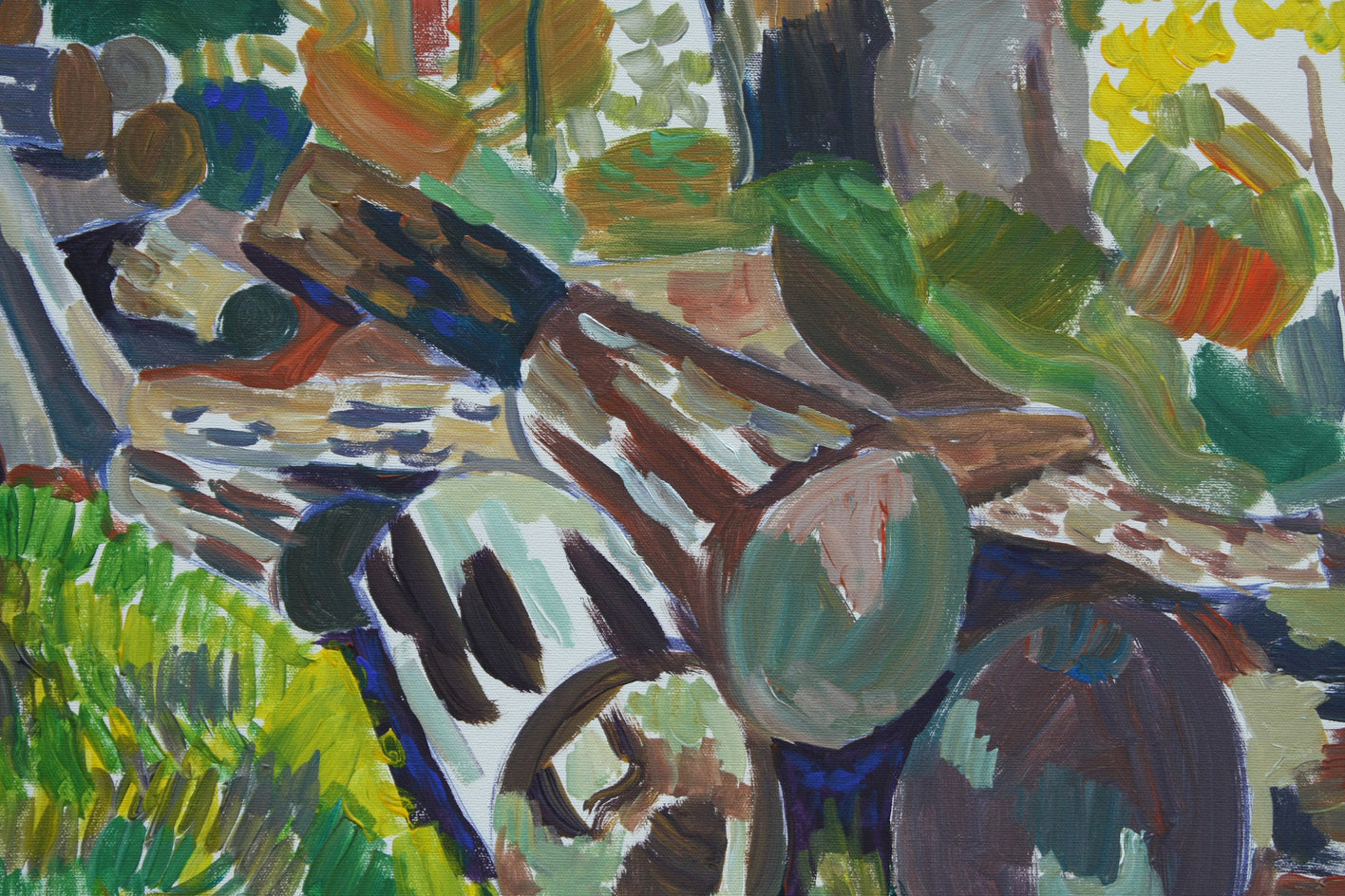 Woodpile by Robert Hofherr |  Closeup View of Artwork 