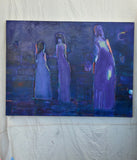 Original art for sale at UGallery.com | Twilight Gathering by Robin Okun | $2,075 | acrylic painting | 30' h x 40' w | thumbnail 3