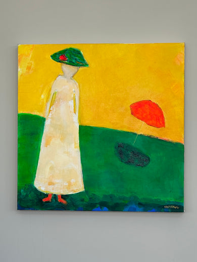 Woman and Umbrella by Robin Okun |  Context View of Artwork 