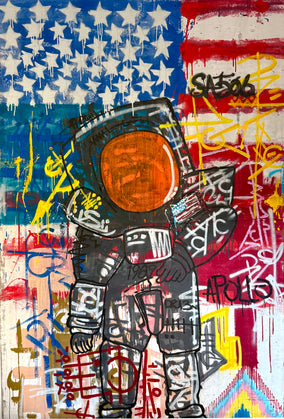 Original art for sale at UGallery.com | Apollo 506 by Rodion Gilmitdinov | $5,200 | mixed media artwork | 84' h x 58' w