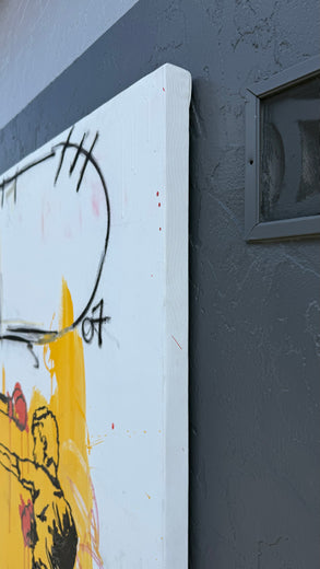 Breathing in Blue by Rodion Gilmitdinov |  Side View of Artwork 