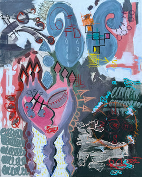 Original art for sale at UGallery.com | Internal Coordinates by Rodion Gilmitdinov | $4,900 | mixed media artwork | 60' h x 48' w