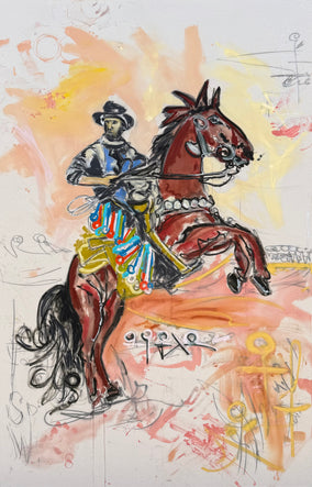 Original art for sale at UGallery.com | The Motion Keeper by Rodion Gilmitdinov | $6,000 | mixed media artwork | 80' h x 51' w