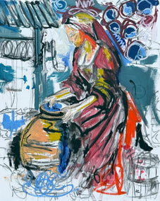 mixed media artwork by Rodion Gilmitdinov titled The Well