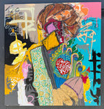 Original art for sale at UGallery.com | Untold Desert by Rodion Gilmitdinov | $6,475 | mixed media artwork | 64' h x 60' w | thumbnail 3