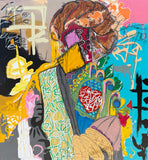 Original art for sale at UGallery.com | Untold Desert by Rodion Gilmitdinov | $6,475 | mixed media artwork | 64' h x 60' w | thumbnail 1