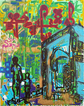 Original art for sale at UGallery.com | Where Time Remembers by Rodion Gilmitdinov | $4,500 | mixed media artwork | 60' h x 48' w