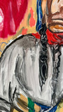 Original art for sale at UGallery.com | Chromatic Nomad by Rodion Gilmitdinov | $4,900 | oil painting | 60' h x 48' w | thumbnail 4