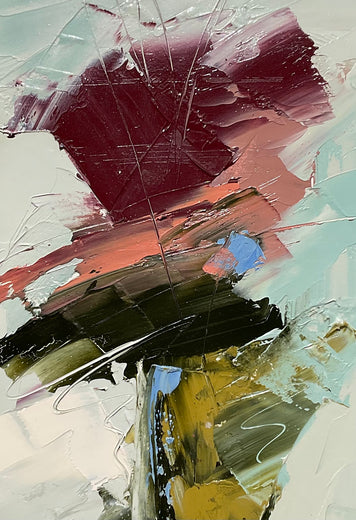 Blossoms of Abstraction, II by Ronda Waiksnis |   Closeup View of Artwork 