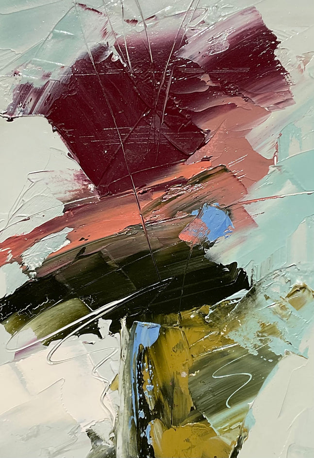 Blossoms of Abstraction, II by Ronda Waiksnis |  Closeup View of Artwork 