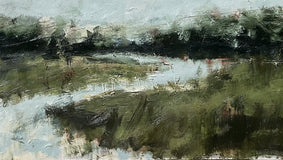 Original art for sale at UGallery.com | A Brush with Nature by Ronda Waiksnis | $2,700 | oil painting | 30' h x 48' w | thumbnail 4