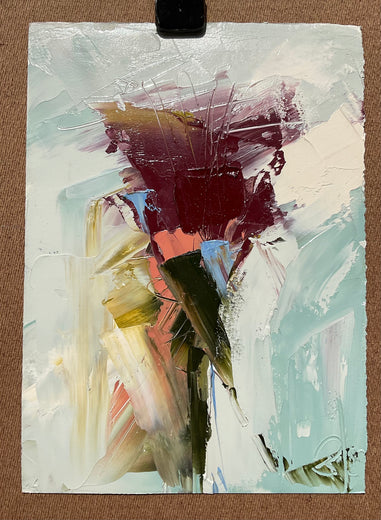 A Flower in Motion by Ronda Waiksnis |  Side View of Artwork 