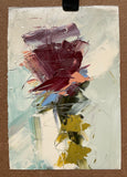 Original art for sale at UGallery.com | A Flower in Motion, II by Ronda Waiksnis | $300 | oil painting | 11' h x 7.75' w | thumbnail 2