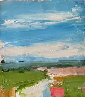 Original art for sale at UGallery.com | Afternoon View, II by Ronda Waiksnis | $325 | oil painting | 11' h x 10' w